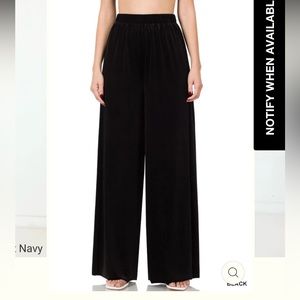 Black Velvet Wide Leg Pants, NWT, size XL